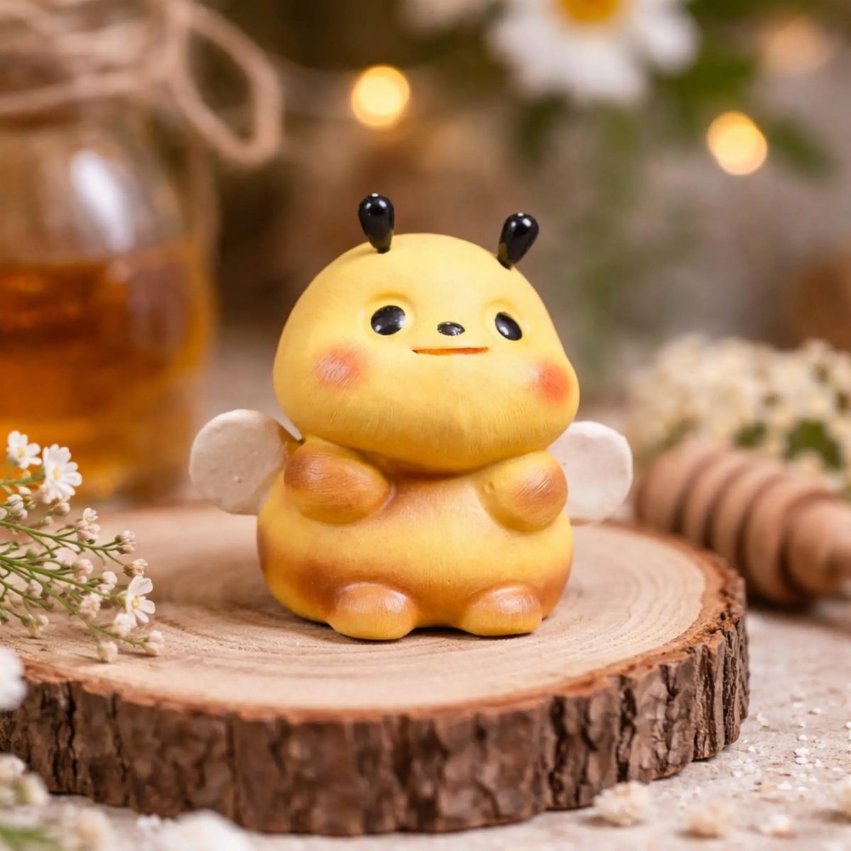 This Handmade Zisha Bumblebee Figurine is an Adorable. It's Children's Day Gifts and Can Also Be Used as Decoration in a Child's Room