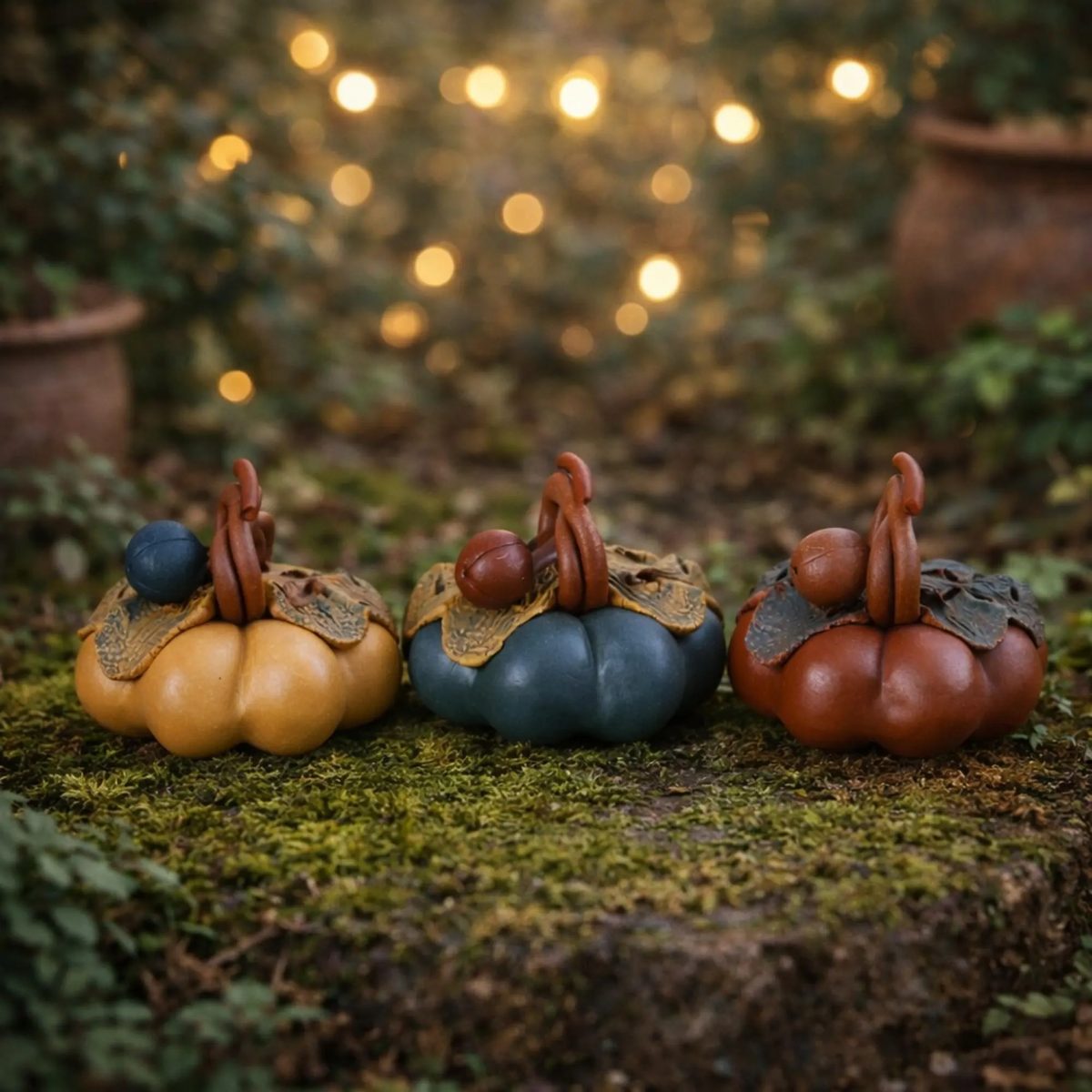 Handmade Persimmon Tea Pet - Zisha Clay Fruit Figurine - "everything Goes Well" Lucky Charm -symbolic New Home Gift