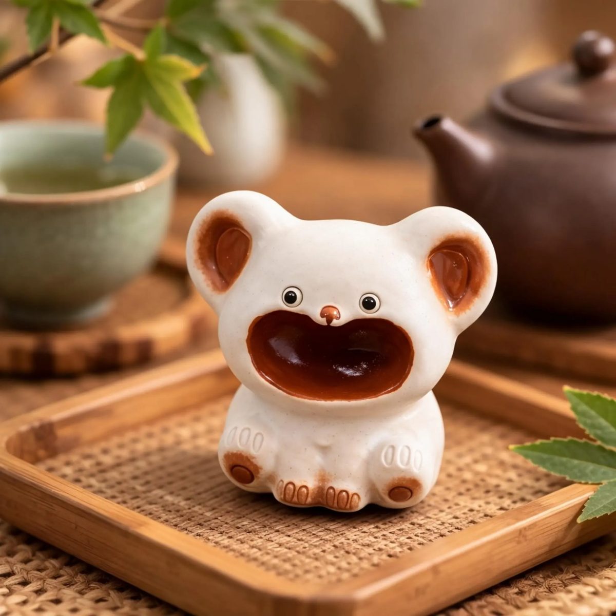 Handmade Zisha Tea Pet - Unique Miniature Clay Figurine for Tea Lovers - Zen Desk Decor & Kung Fu Tea Accessory